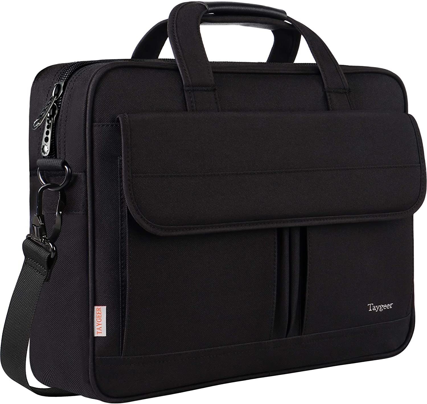 230816072349391_1 Taygeer Laptop Bag 15.6 Inch, Business Briefcase Gifts for Men Women, Water Resistant Messenger Shoulder Bag with Strap, Durable Office Bag, Carry On Laptop Case for Computer/Notebook/MacBook,Black - Image 1